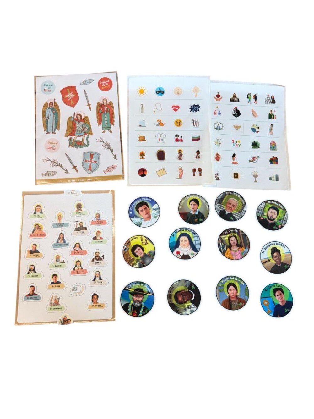 Catholic Sticker Bundle Family Crate Archangels Saints